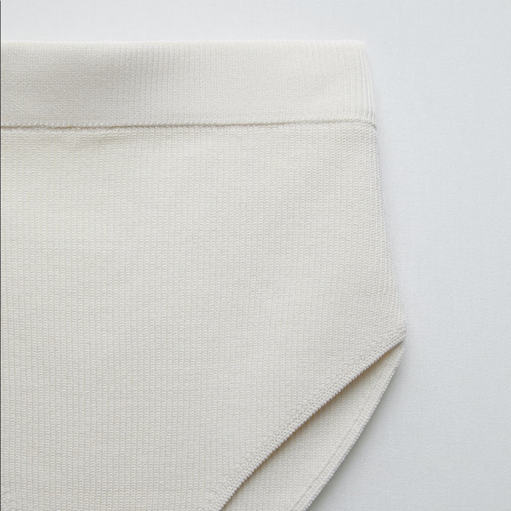 ZARA LIMITED EDITION RIBBED CROP TOP & BOTTOMS - Picture 7 of 13